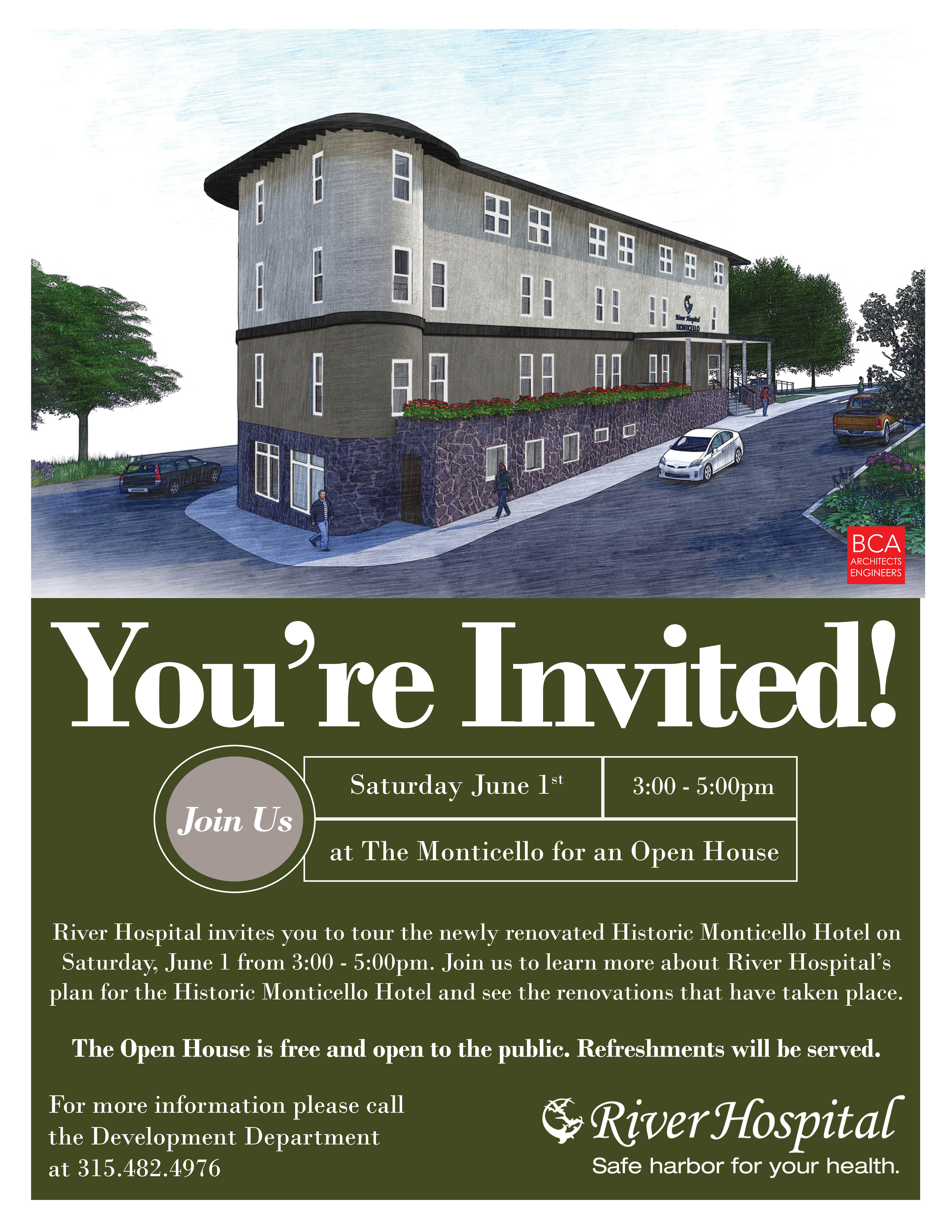 Monticello Open House poster June 2019