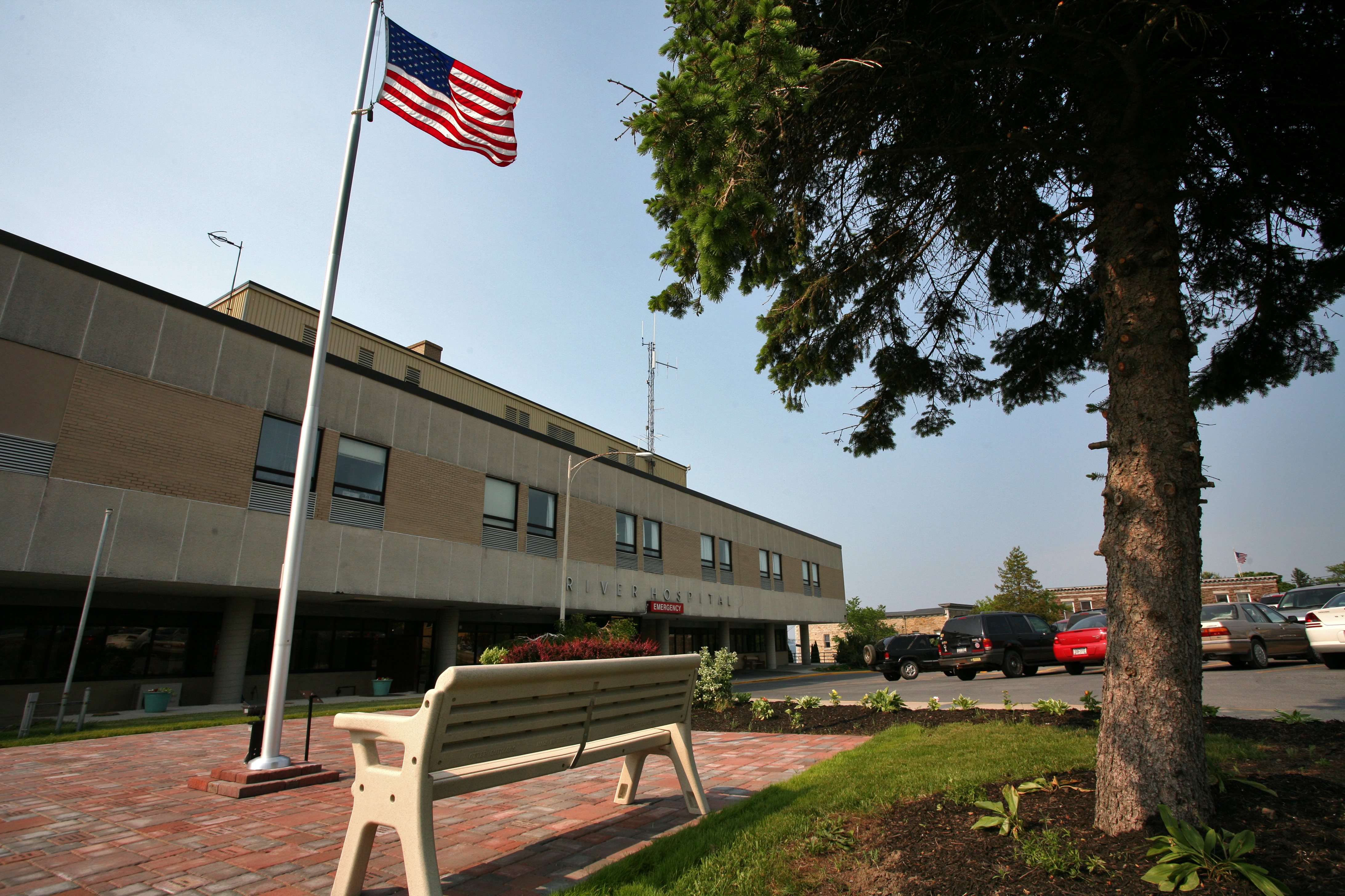 memorial pavers in previous location at River Hospital